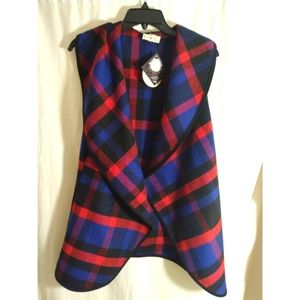 SALE 4 for $59 NWOT ETWO Vest/Jacket Red & Black Buffalo Plaid